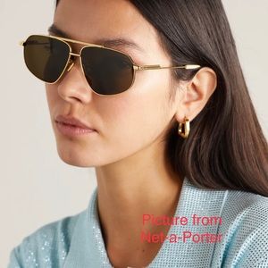 Bottega Veneta Eyewear - Aviator gold-tone sunglasses